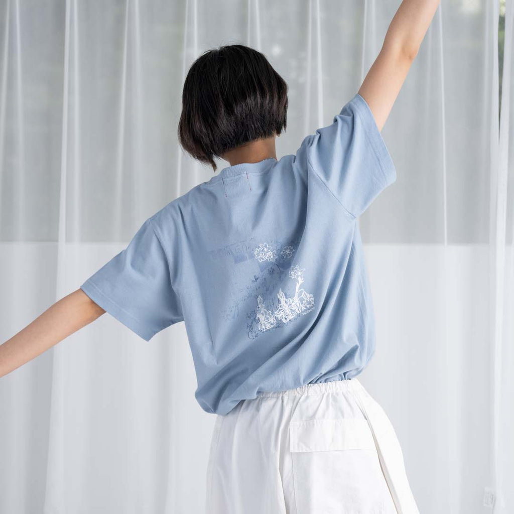【REIGNITE Lily】Flower TEE - Asid Blue