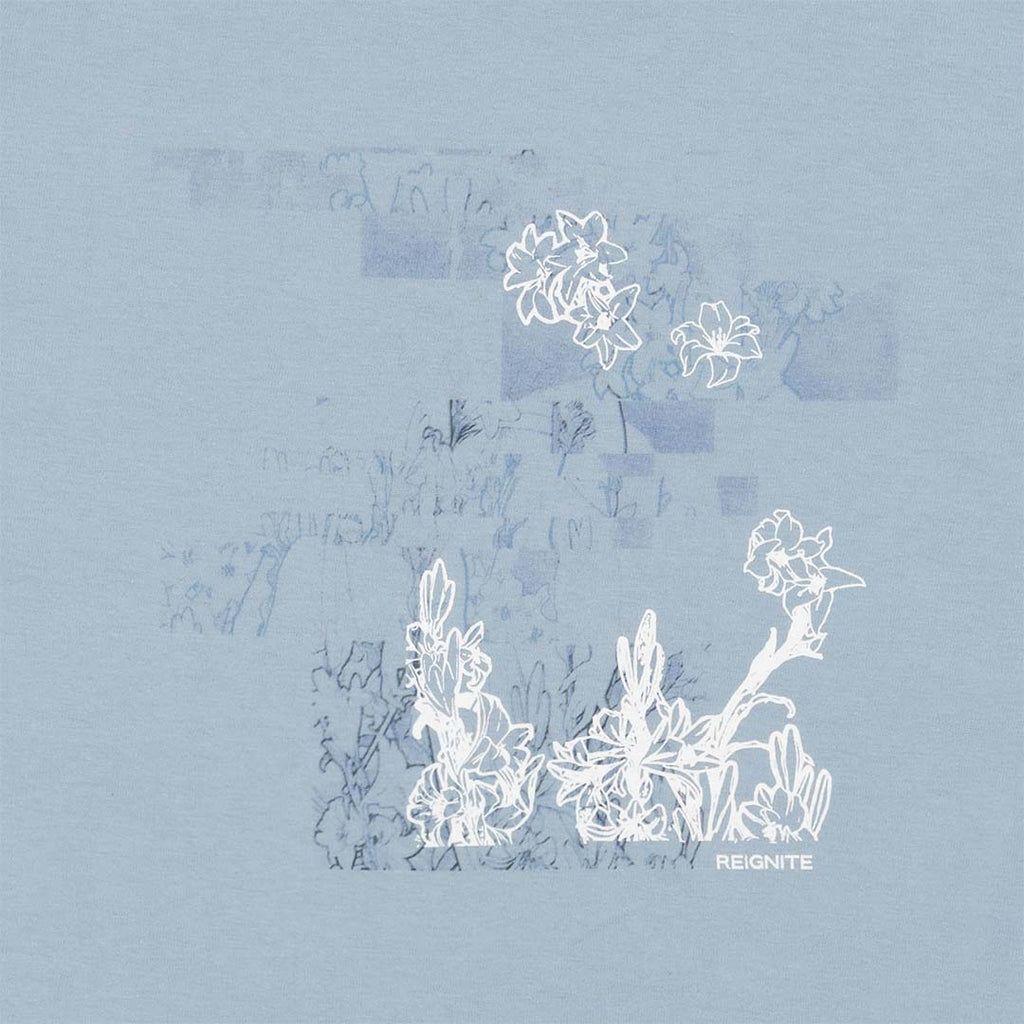 【REIGNITE Lily】Flower TEE - Asid Blue
